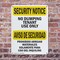 Signmission No Dumping Tenant Only Bilingual OSHA Security Notice Sign, Plastic, 7in W x 10in L, 2PK OS-2PACK-SN-P-710-L-11600 - alternate 3